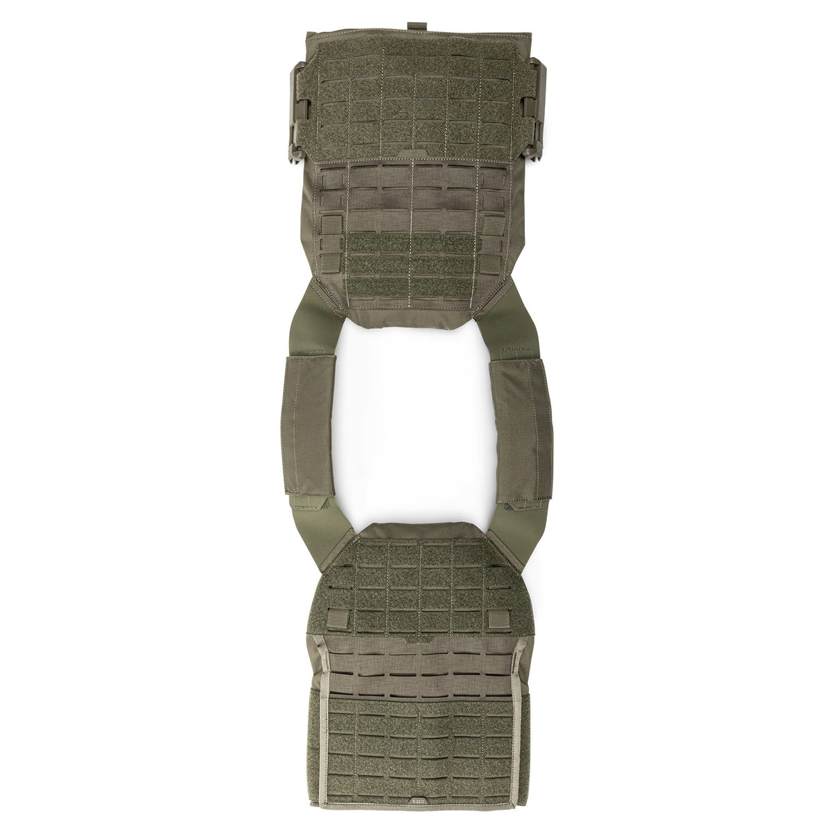 5.11 QR Plate Carrier Base - NIR i Ranger Green, bas till taktiskt bärsystem med snabbspänne och MOLLE-paneler.