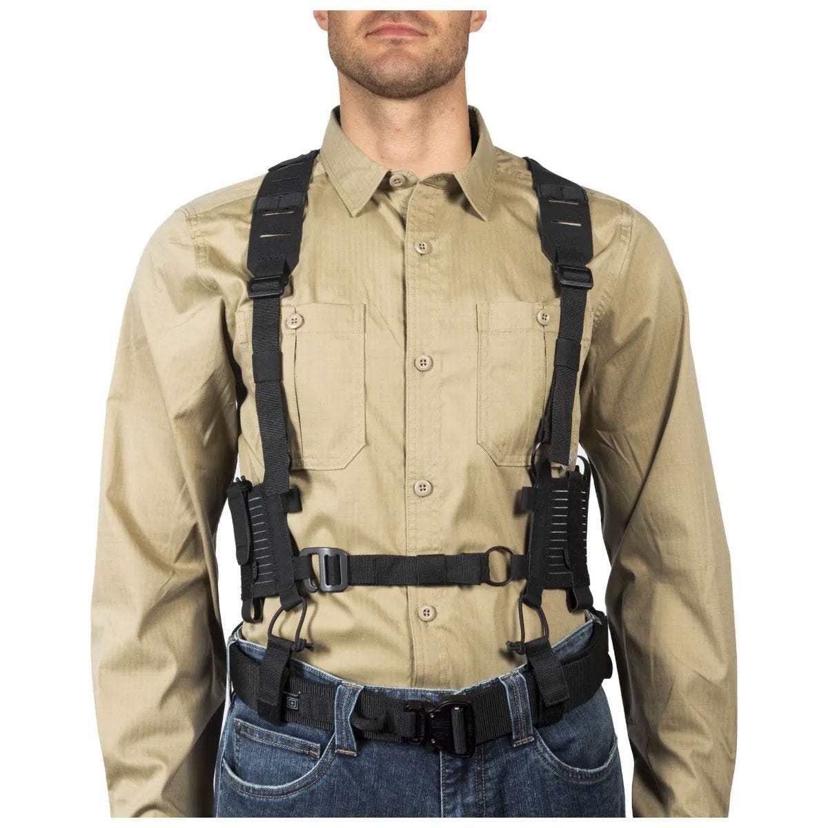 5.11 Tactical COVRT Chest Rig i Black, lågprofilerad och justerbar chest rig.