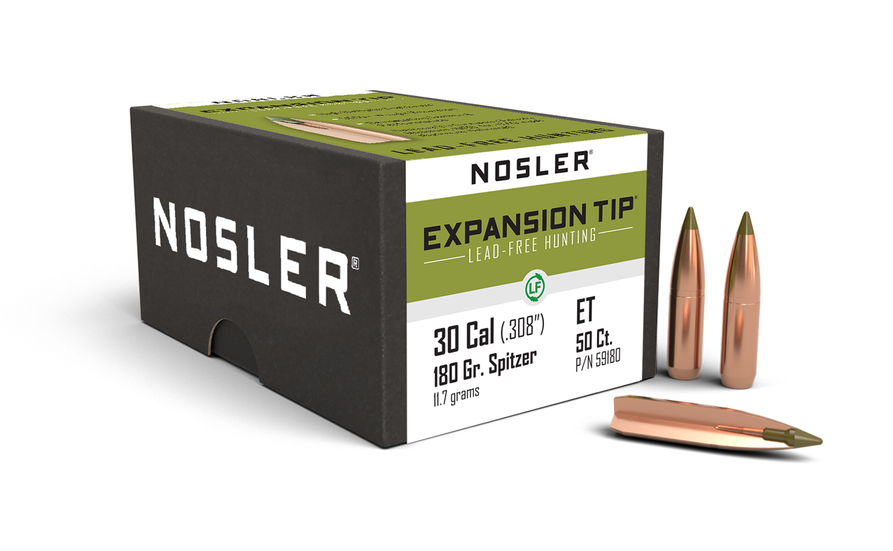 Nosler - Kula - 30 Caliber (.308) - 180gr - Expansion Tip - 50st/ask