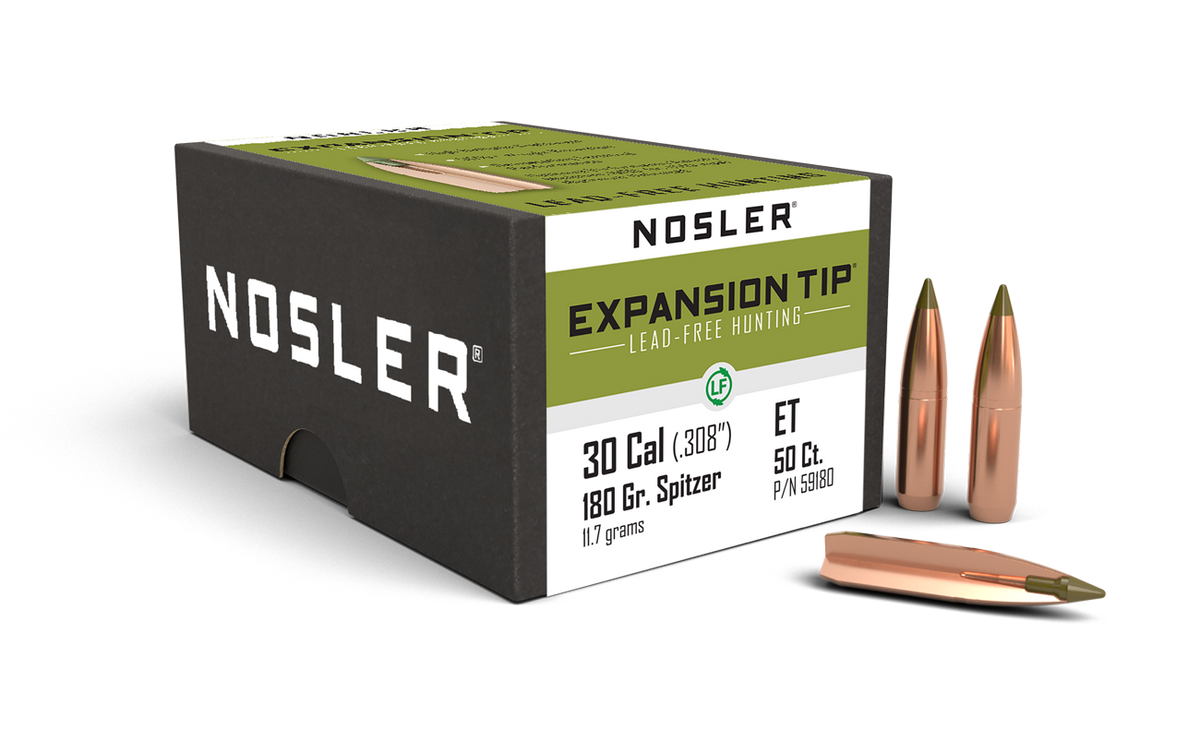 Nosler - Kula - 30 Caliber (.308) - 180gr - Expansion Tip - 50st/ask