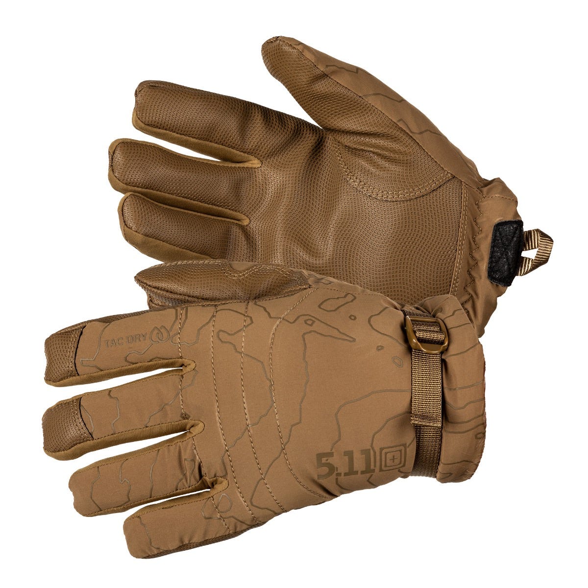 5.11 Adiron PrimaLoft Insulated Glove i Kangaroo, isolerad handske med pekskärmskompatibla fingrar