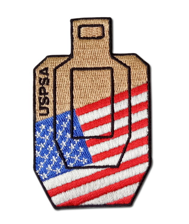 Rangemaster - USPSA target with USA flag patch