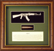 AK47 and 7.62 x 39 bullet - Wallmounted 1/6 rifle
