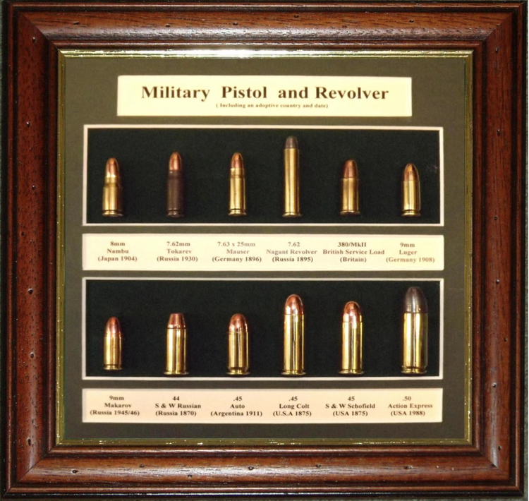 Wallmounted bullet display