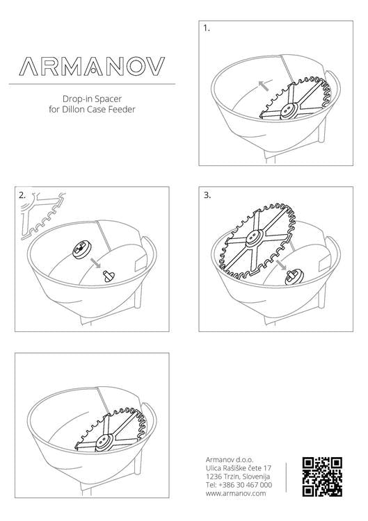 Armanov - Drop-In Spacer for Dillon Case Feeder