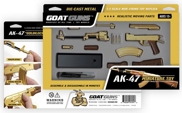 GoatGuns - Mini AK47 - Guld