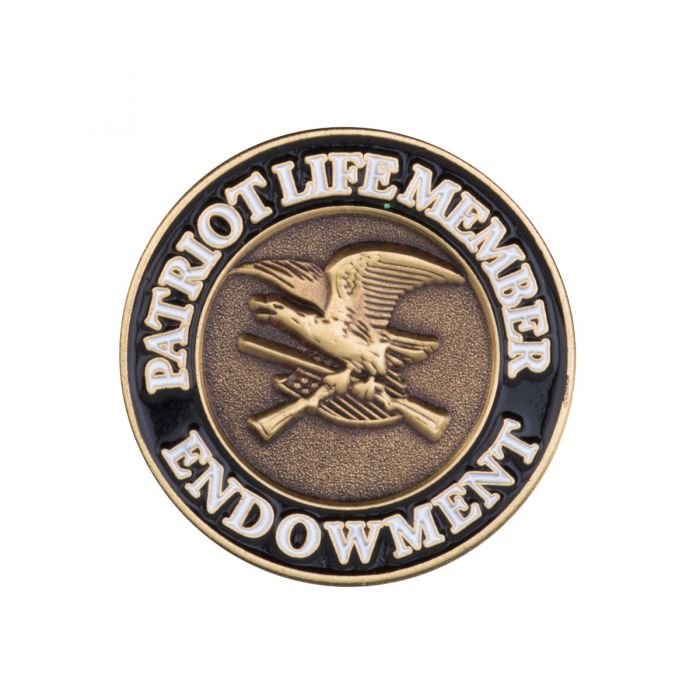 NRA Patriot member jumbo antiqued pins