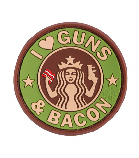 3D Patch - Guns and Bacon - PVC