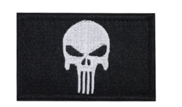 Punisher - Tactical Patch - Svart/VIt