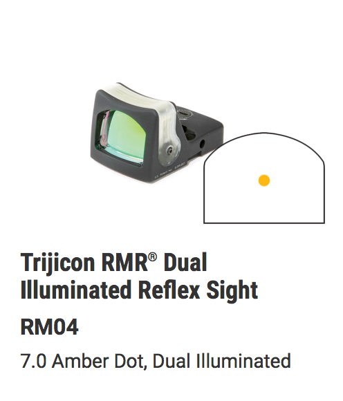 Trijicon - RMR® Dual Illuminated Reflex Sight - Black - Amber dot