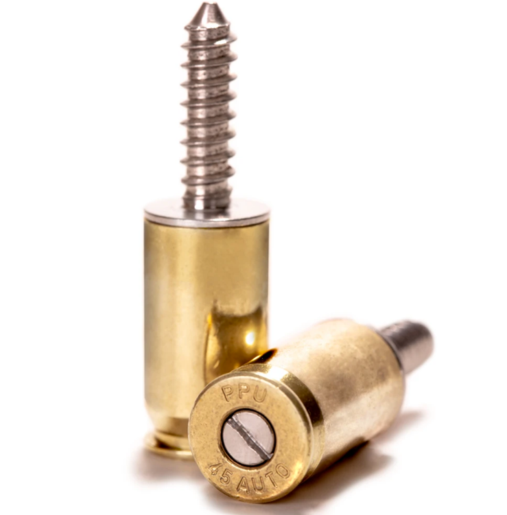 Lucky Shot - .45 Caliber Bullet License Plate Fasteners