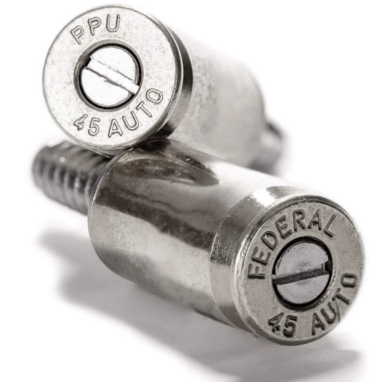 Lucky Shot - .45 Caliber Bullet License Plate Fasteners