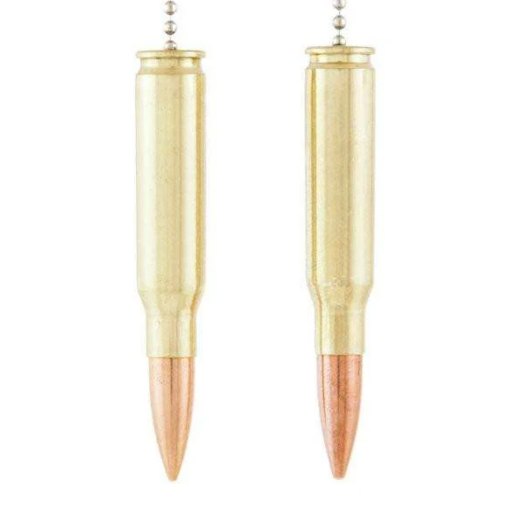 Lucky Shot - .308 Caliber Real Bullet car mirror hangers - Set of 2
