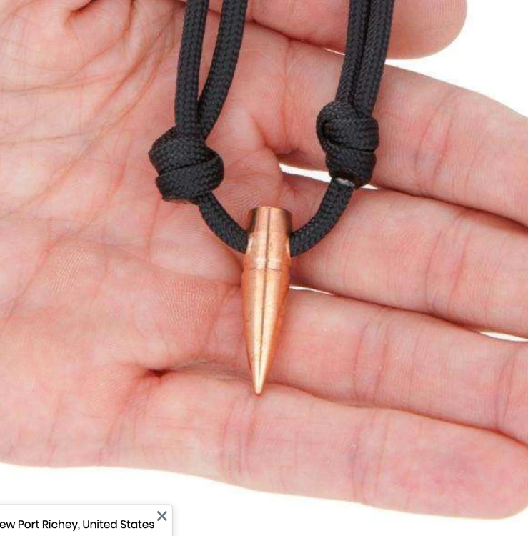 Lucky Shot - Paracord .308 Projectile Sniper Necklace