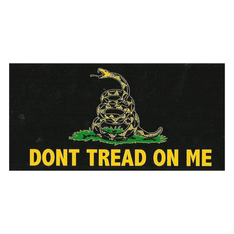 Black & Yellow Dont tread on me - Sticker