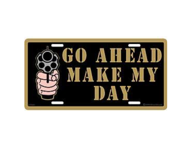 Eagle Emblem - Licens plate - Go ahead make my day
