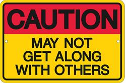Caution - Metal tin sign