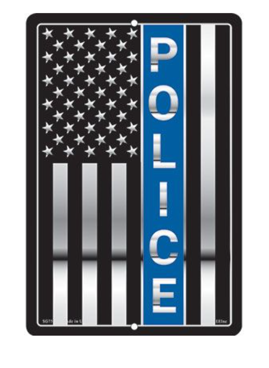 Eagle Emblem - Sign - Blue line