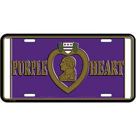 Eagle Emblem - Licens plate - Purple heart
