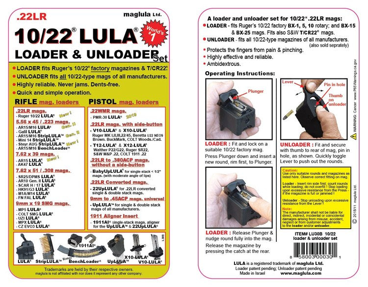 Maglula Ruger 10/22 BX Loader and Unloader set