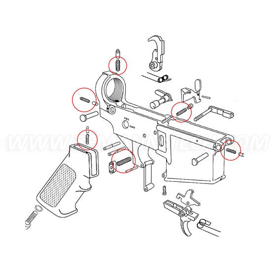 Eemann tech - Small spring set for AR-15