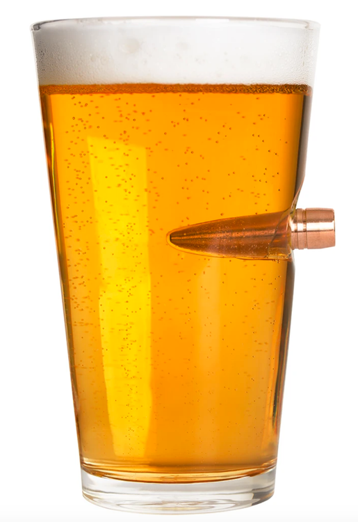 Lucky Shot - .50 Caliber Bullet Pint Glass