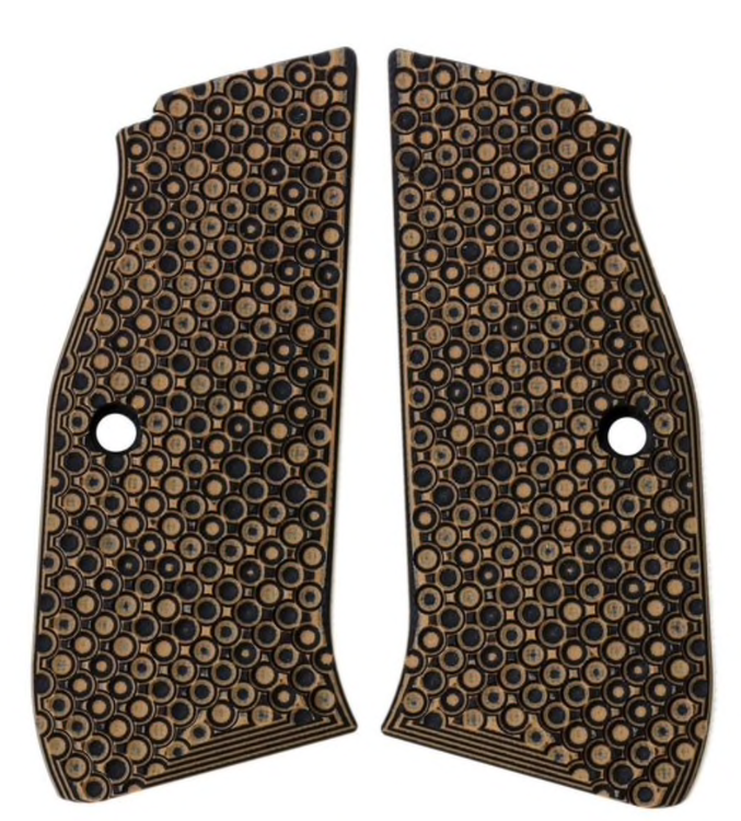 LokGrips - CZ Shadow 2 - Palm Swell Bogies - Brown/Black