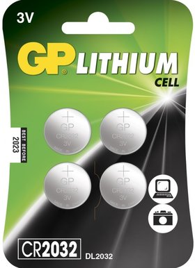 GP - E-CR2032 - 3.0V, mAh - 4 pack