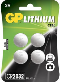 GP - E-CR2032 - 3.0V, mAh - 4 pack