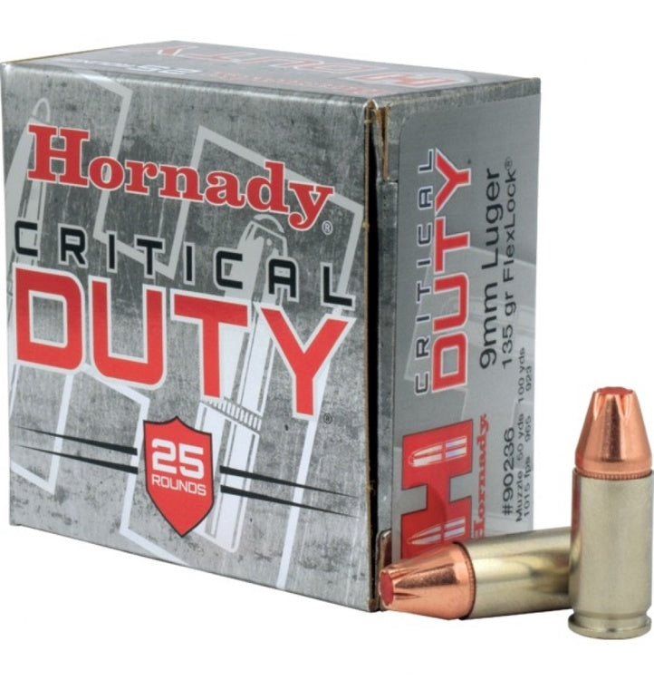 Hornady Critical Duty - 9 mm Luger - 135 gr FlexLock - 25 st/ask