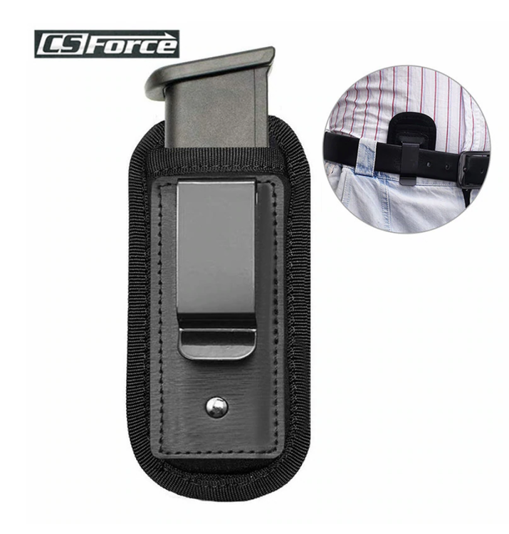 Magazine Pouch Nylon Holster Pistol - Concealed Carry Mag Case with Clip