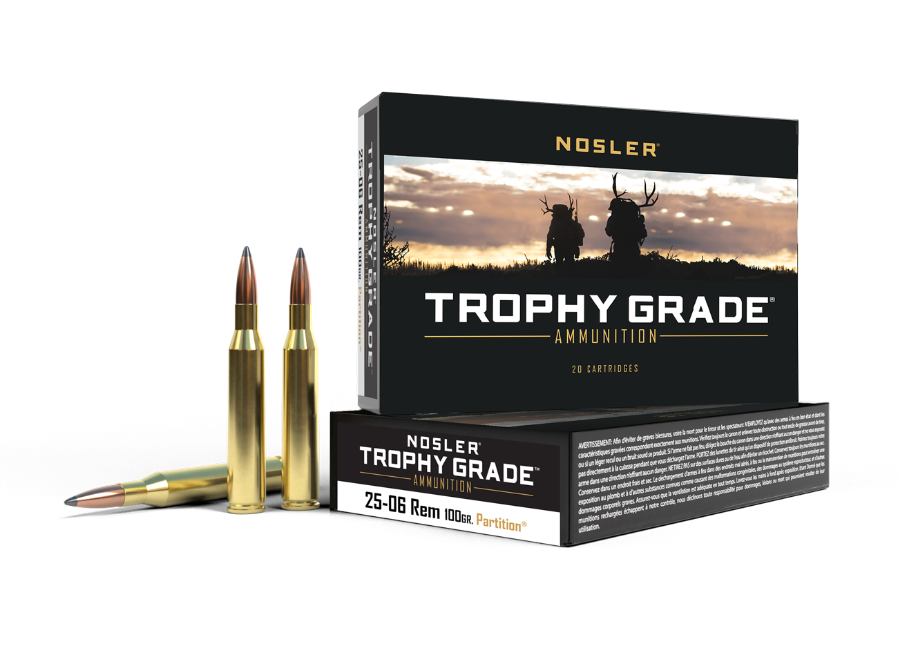 Nosler - Trophy Grade Ammunition - .25-06 Remington - 100gr - PT - 20/ask