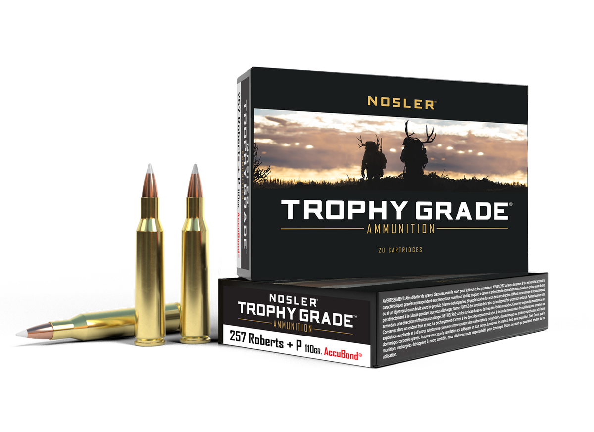 Nosler - Trophy Grade Ammunition - .257 Roberts +P - 110gr - AB - 20/ask