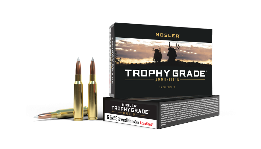 Nosler - Trophy Grade Ammunition - 6.5x55 S Mauser - 140gr - AB SP - 20/ask