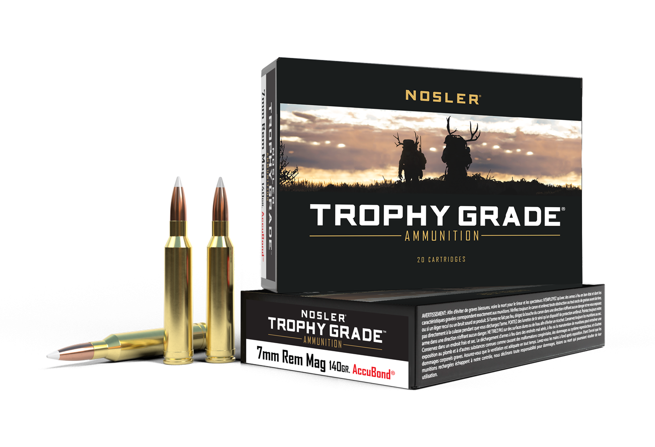 Nosler - Trophy Grade Ammunition - 7mm Remington Magnum - 140gr - AB - 20/ask