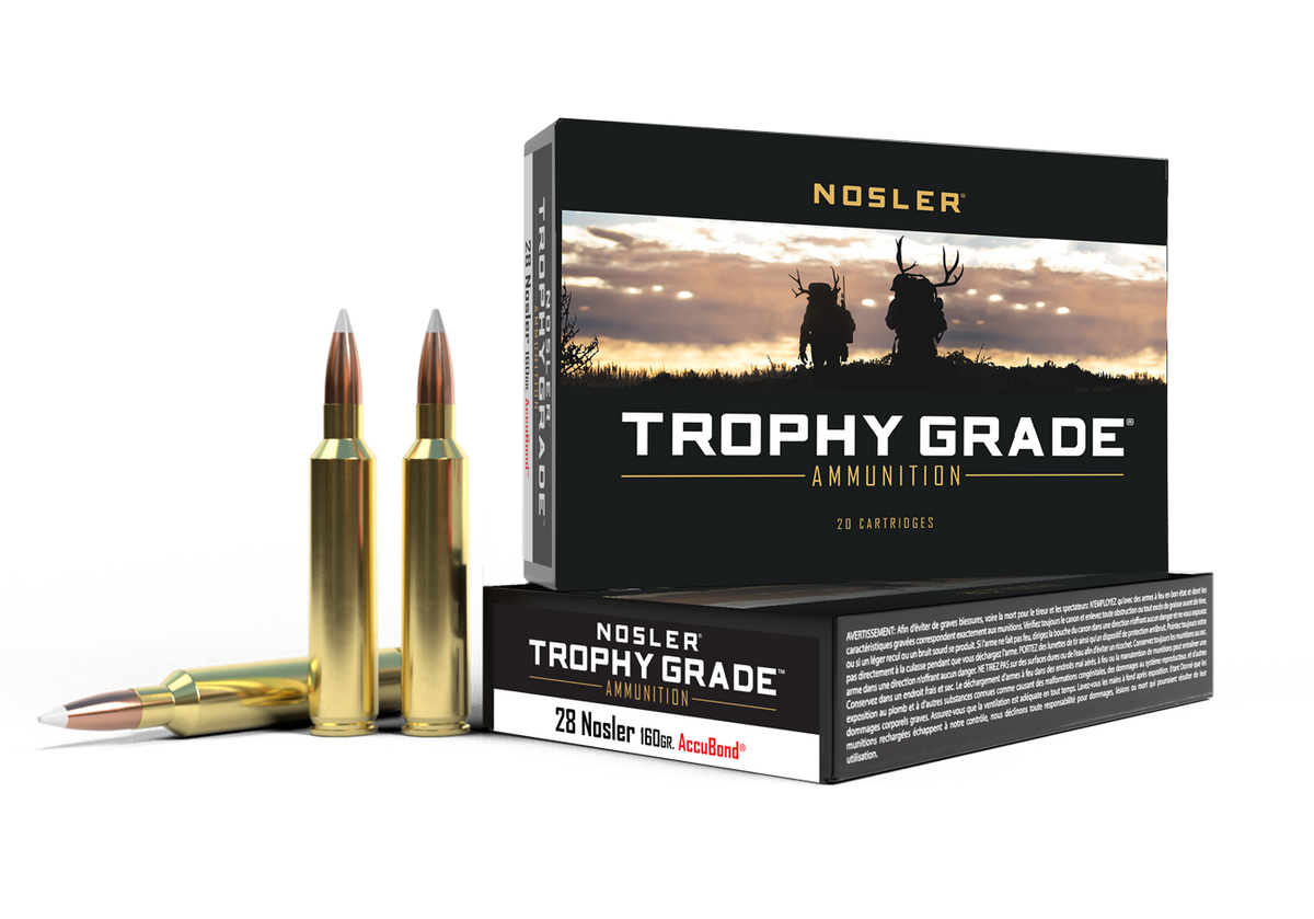 Nosler - Trophy Grade Ammunition - 28 Nosler - 160gr - AB - 20/ask