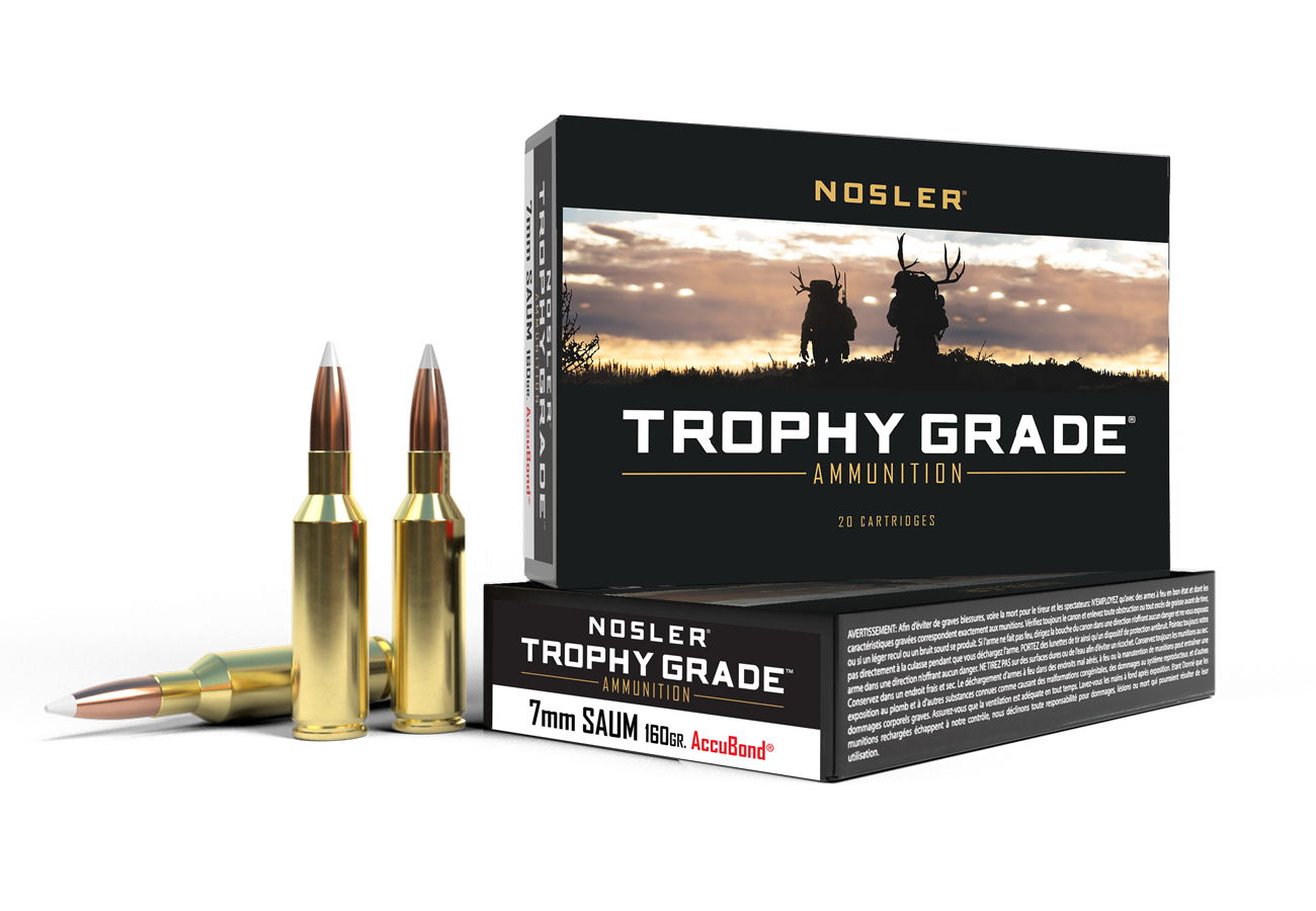 Nosler - Trophy Grade Ammunition - 7mm SAUM - 160gr - AB - 20/ask