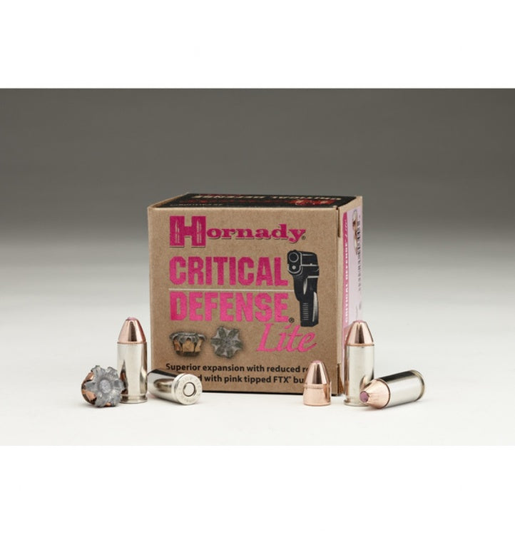 Hornady Critical Defense Lite - 9 mm Luger - 100 gr FTX - 25 st/ask