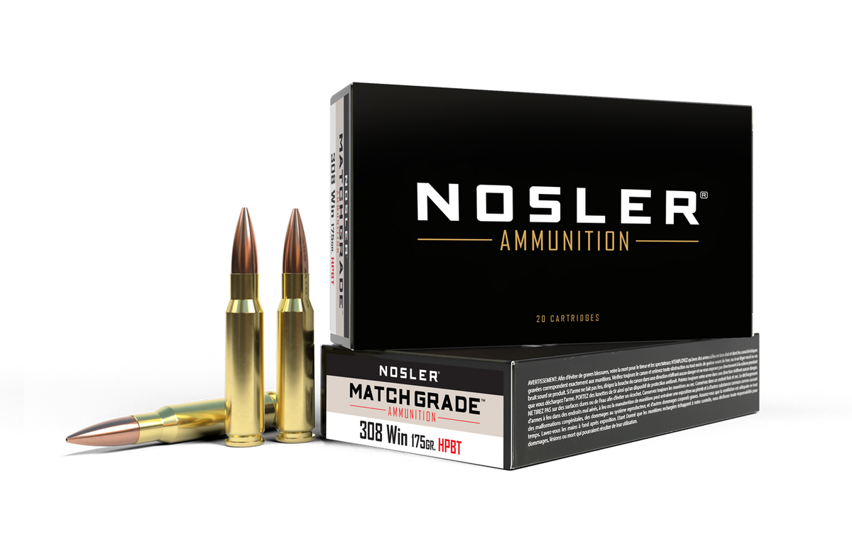 Nosler - Match Grade Ammunition - .308 Winchester - 175gr - CC HPBT - 20/ask