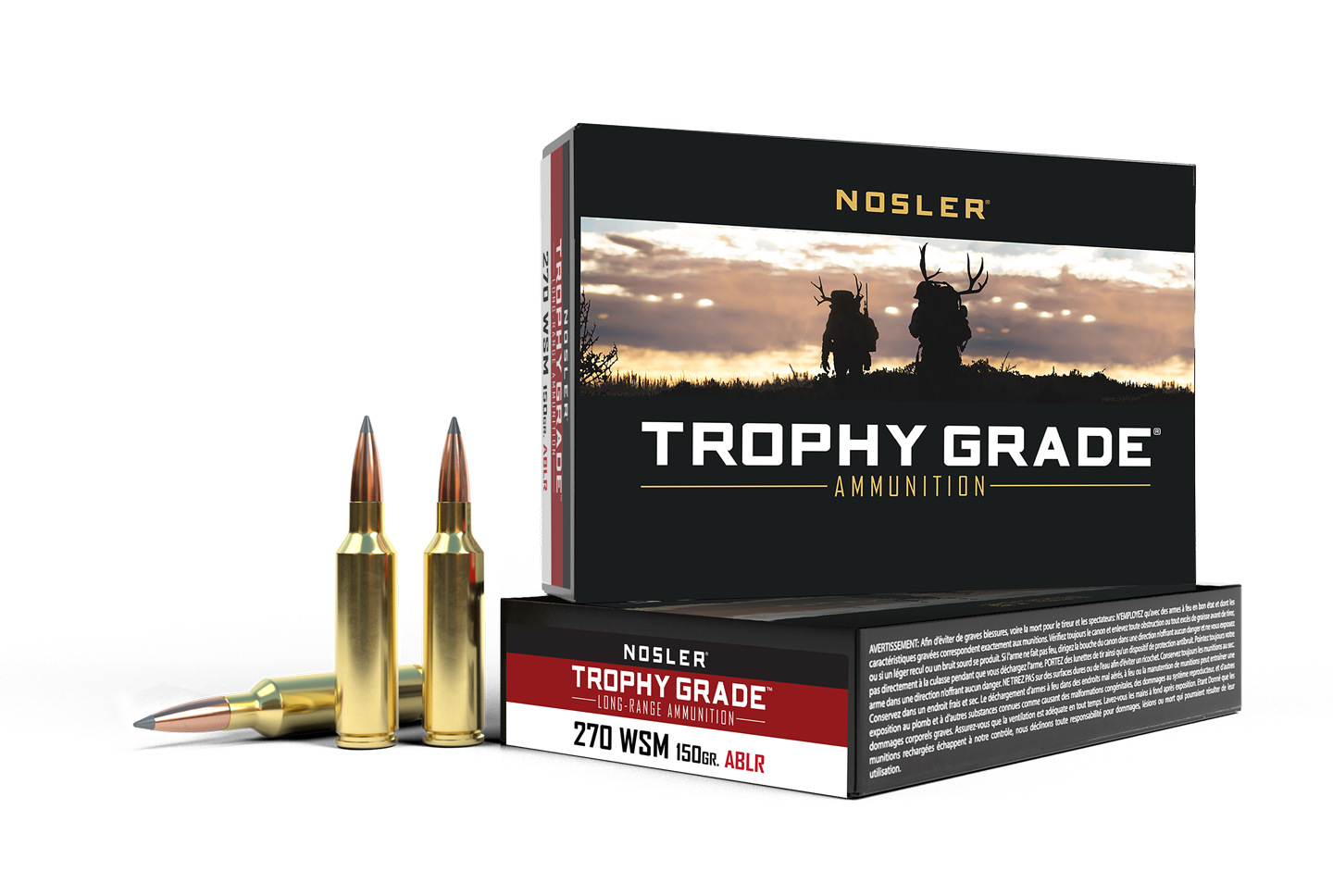 Nosler - Trophy Grade Ammunition - .270 Winchester Short Magnum - 150gr - ABLR - 20/ask