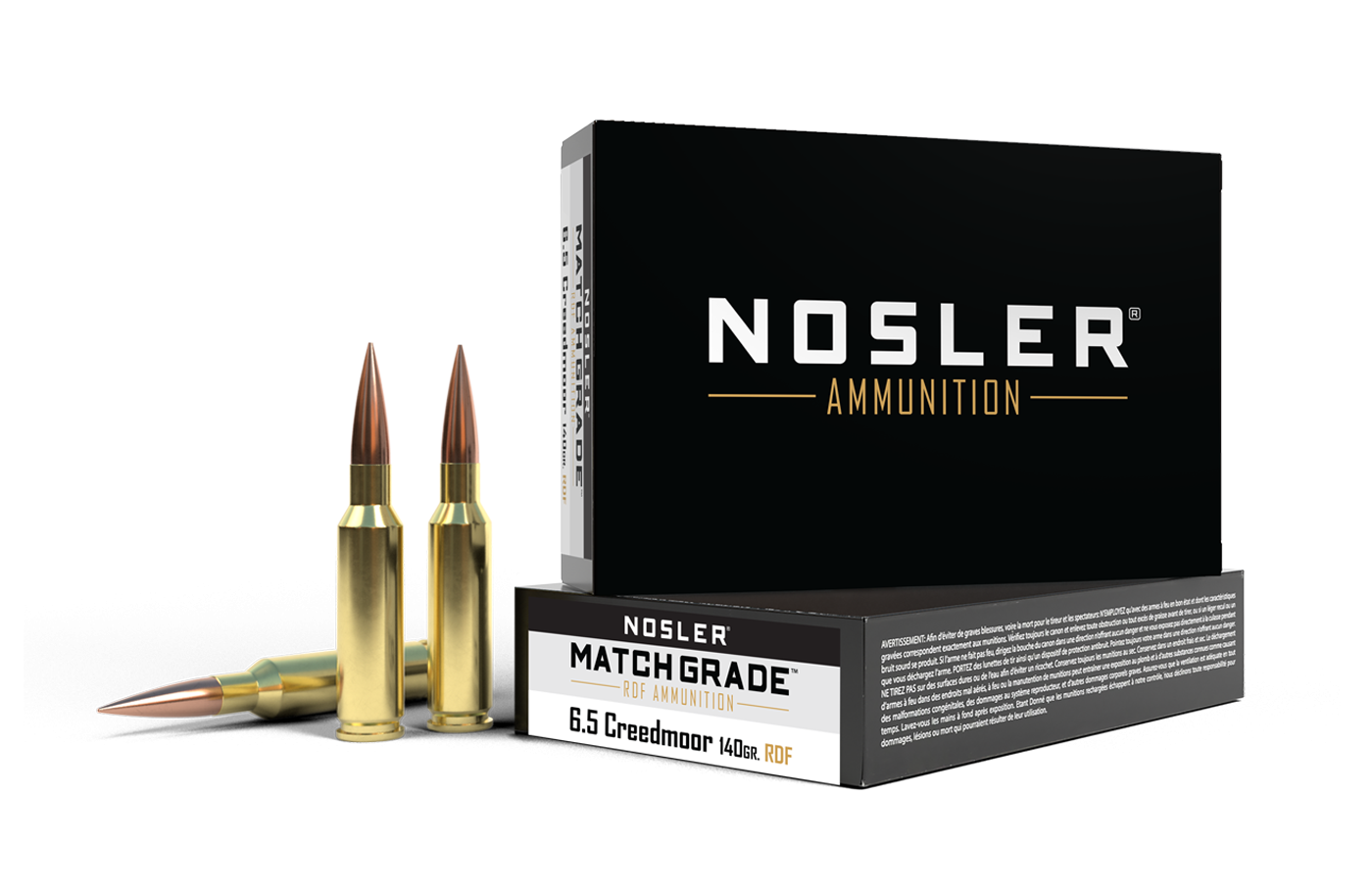 Nosler - Match Grade Ammunition - 6.5 Creedmoor - 140gr - RDF HPBT - 20/ask