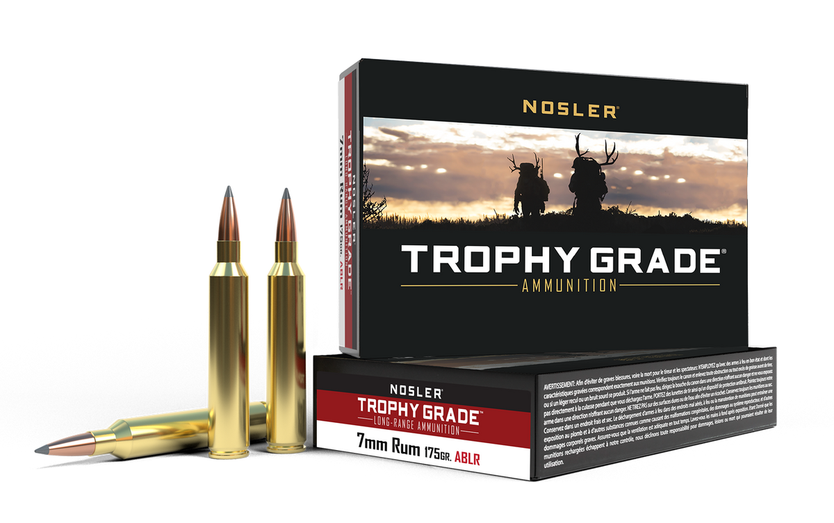 Nosler - Trophy Grade Ammunition - 7mm Remington Ultra Magnum - 175gr - ABLR - 20/ask