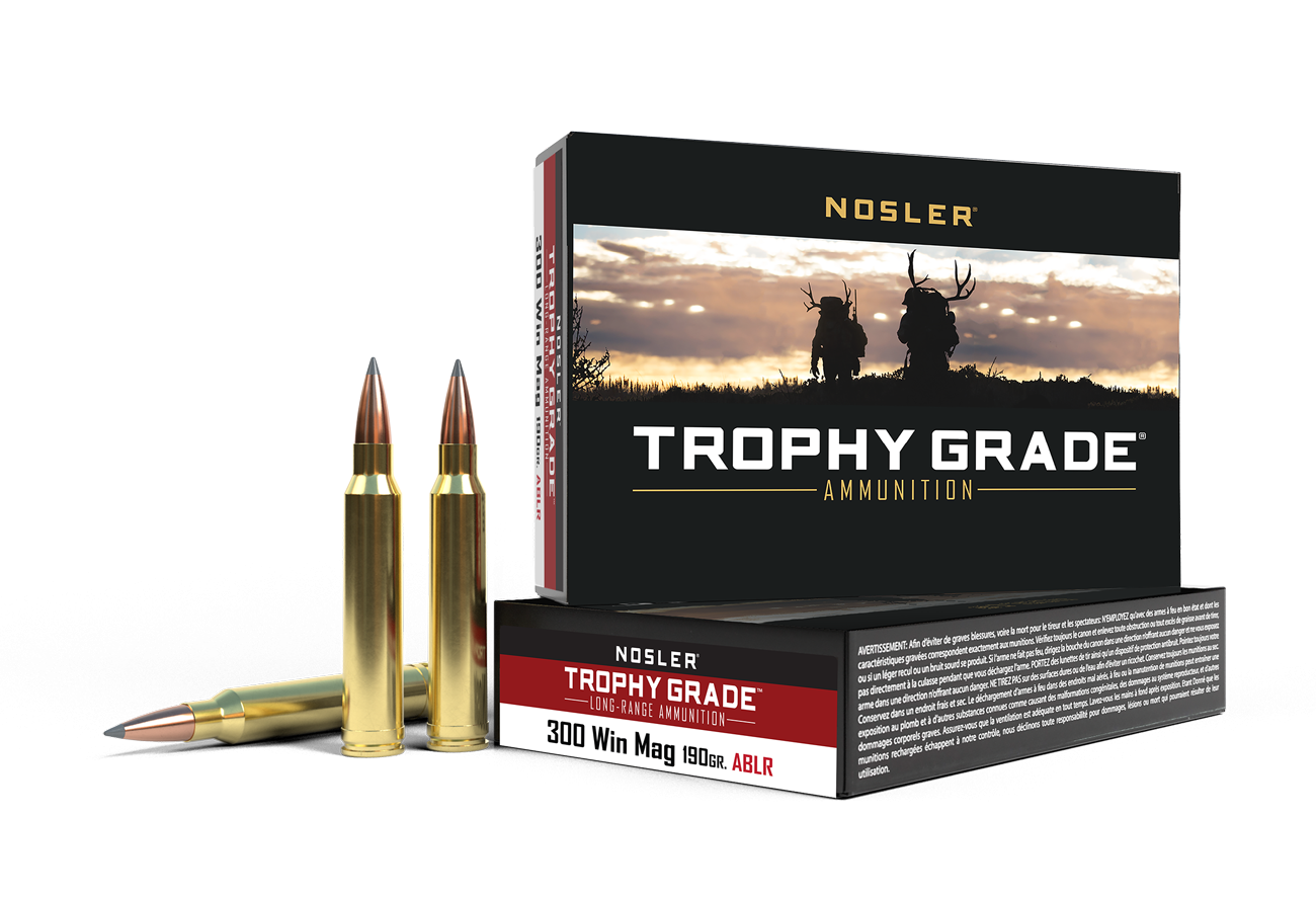 Nosler - Trophy Grade Ammunition - .300 Winchester Magnum - 190gr - ABLR - 20/ask