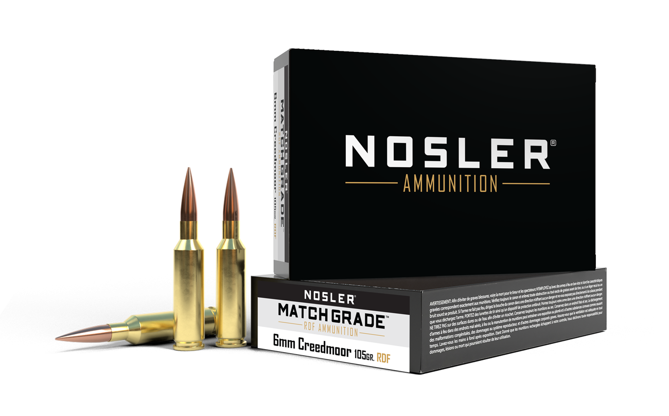 Nosler - Match Grade Ammunition - 6mm Creedmoor - 105gr - RDF HPBT - 20/ask