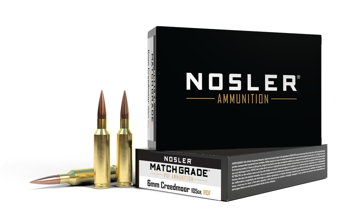 Nosler - Match Grade Ammunition - 6mm Creedmoor - 105gr - RDF HPBT - 20/ask