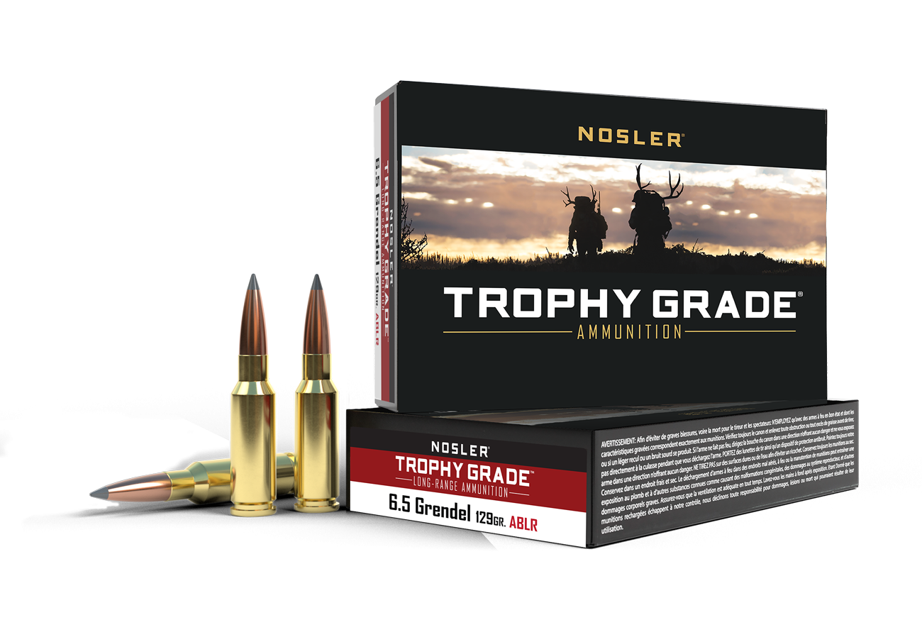 Nosler - Trophy Grade Ammunition - 6.5 Grendel - 129gr - ABLR - 20/ask