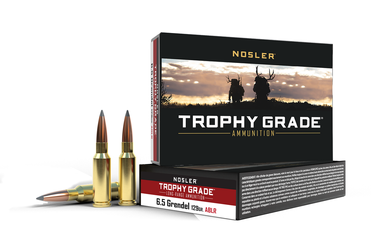 Nosler - Trophy Grade Ammunition - 6.5 Grendel - 129gr - ABLR - 20/ask