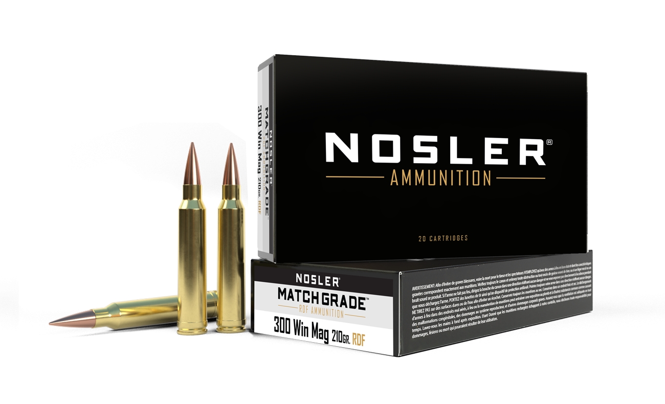 Nosler - Match Grade Ammunition - .300 Winchester Magnum - 210gr - RDF HPBT - 20/ask