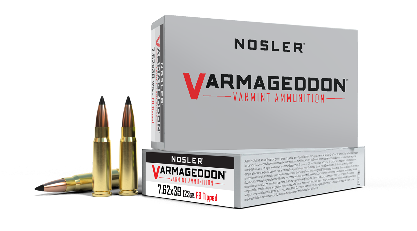 Nosler - Varmageddon Ammunition - 7,62×39 - 123gr - FBT - 20/ask