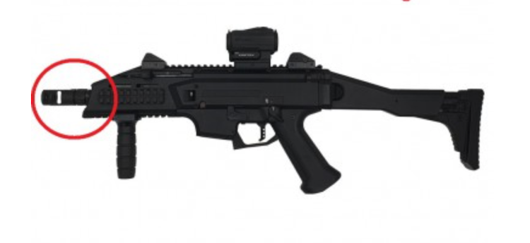 TE - Muzzle brake for CZ SCORPION EVO3 (CERAKOTE, M18x1)